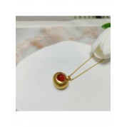 Chalcedony Gold Plated Zodiac Necklace