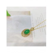 Chalcedony Gold Plated Zodiac Pendant