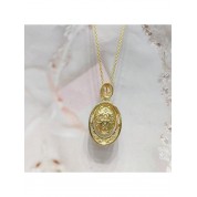 Chalcedony Gold Plated Zodiac Pendant