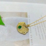 Chalcedony Gold Plated Zodiac Necklace