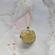 Chalcedony Gold Plated Zodiac Necklace