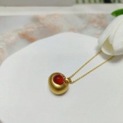 Chalcedony Gold Plated Zodiac Necklace