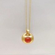 Chalcedony Gold Plated Zodiac Necklace