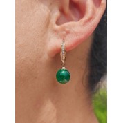 Elegant Imitation Jade Dangle Earrings