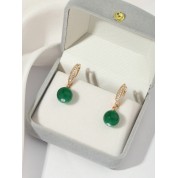 Elegant Imitation Jade Dangle Earrings