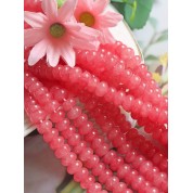 Watermelon Red Jade Beads For Diy Jewelry