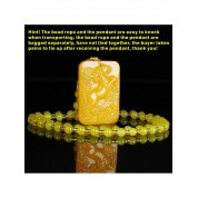 Yellow Jade Zodiac Horse Pendant