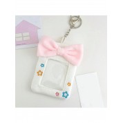 Cute Plush Card Holder With Bow And Star Design