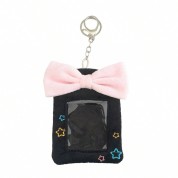 Cute Plush Card Holder With Bow And Star Design