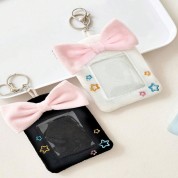 Cute Plush Card Holder With Bow And Star Design