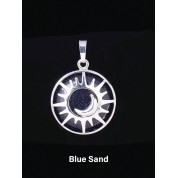 Sun Moon Pendant Reiki Healing Crystal Necklace