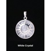 Sun Moon Pendant Reiki Healing Crystal Necklace