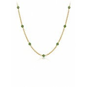 Elegant S925 Sterling Silver Jade Necklace