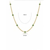 Elegant S925 Sterling Silver Jade Necklace