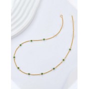 Elegant S925 Sterling Silver Jade Necklace