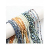 Versatile Crystal Glass Flat Beads Set