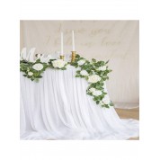 Versatile White Tulle Backdrop Curtain