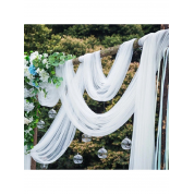 Versatile White Tulle Backdrop Curtain