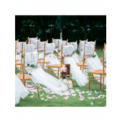 Versatile White Tulle Backdrop Curtain