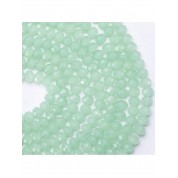 8mm Fruit Green Jade Glass Beads For Diy Crafts