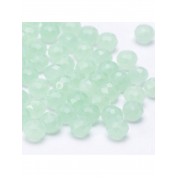 8mm Fruit Green Jade Glass Beads For Diy Crafts