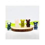 Mixed Material Tiny Bear Figurine