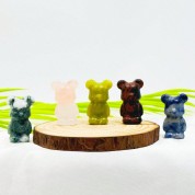 Mixed Material Tiny Bear Figurine