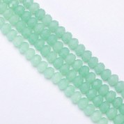 8mm Fruit Green Jade Glass Beads For Diy Crafts