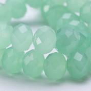 8mm Fruit Green Jade Glass Beads For Diy Crafts