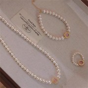 Exquisite S925 Silver Pink Jade Jewelry Set