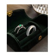 Goddess Style Natural White Jade Ring Set