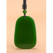 Green Jade Chinese Dragon Pendant Necklace