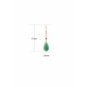 Elegant 18k Gold Plated Jade Pendant Earrings