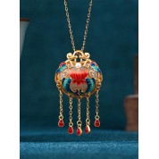 Elegant Gold Plated Year Of Fish Tassel Necklace