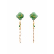 Elegant Gold Plated Clover Earrings