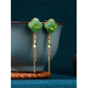 Elegant Gold Plated Clover Earrings