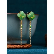 Elegant Gold Plated Clover Earrings