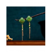 Elegant Gold Plated Clover Earrings