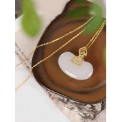 Elegant Imitation Hetian Jade Pendant Chain