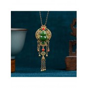 Elegant Gourd-shaped Gold Plated Necklace