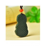 Hand Carved Cedar Necklace: Guanyin B