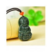 Hand Carved Cedar Necklace: Guanyin B