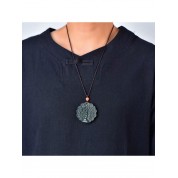 Hand Carved Cedar Necklace: Zodiac Style