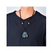 Hand Carved Cedar Necklace With Nephrite