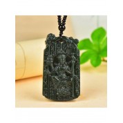 Hand Carved Cedar Necklace: Thousand-armed Guanyin