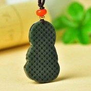 Hand Carved Cedar Necklace: Guanyin B