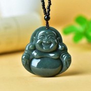 Hand Carved Cedar Necklace With Nephrite