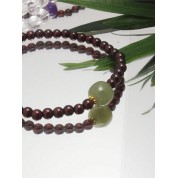 Exquisite Garnet & Hetian Jade Bracelet