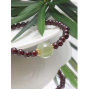 Exquisite Garnet & Hetian Jade Bracelet