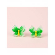 Colorful Butterfly Faux Jade Resin Earrings